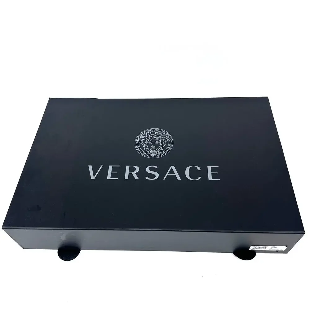 NIB Versace Home Bed Sheet Set 4 Pieces Gold Yellow Barocco Print King Size